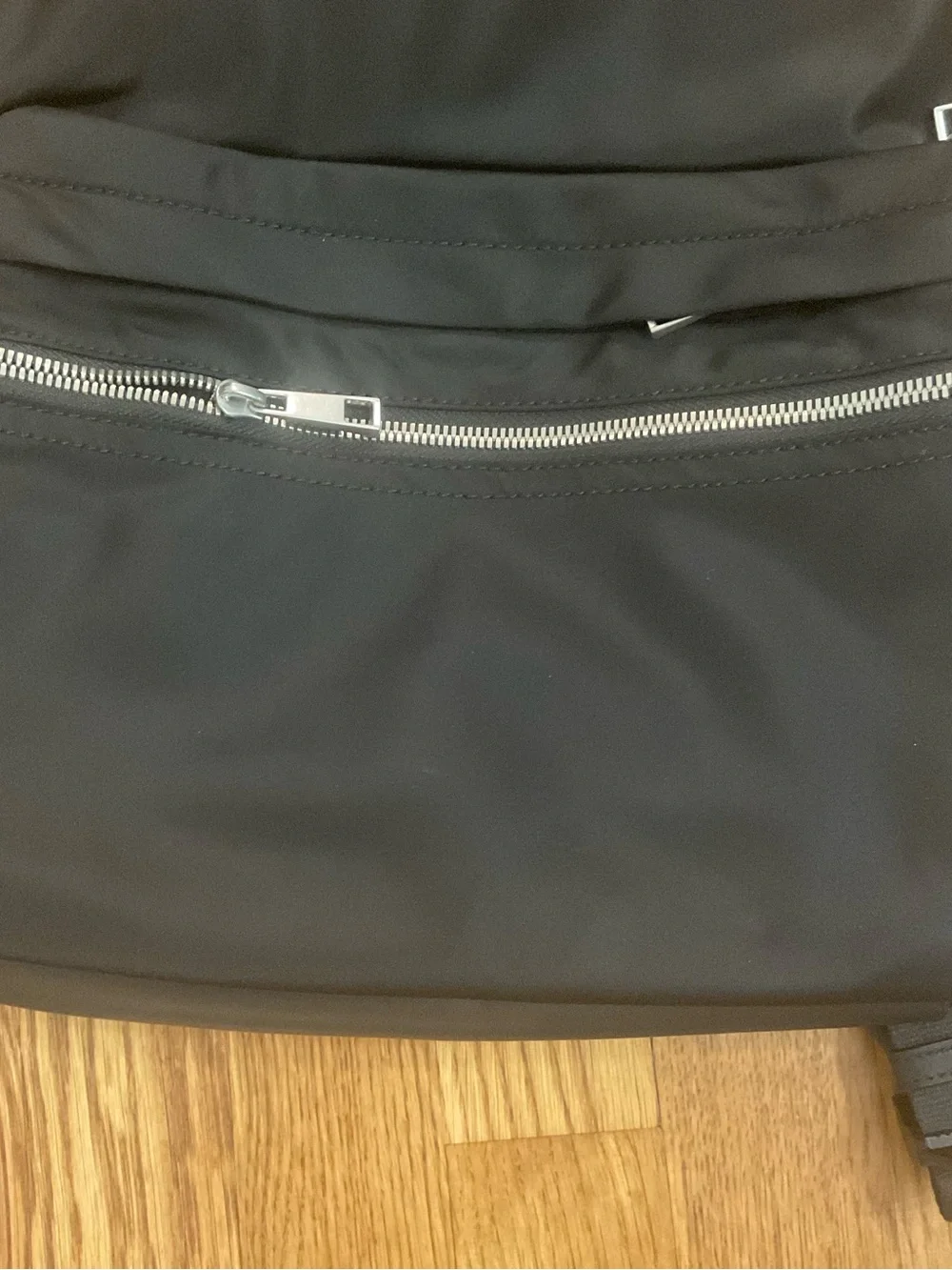 Quince Revive Unisex Black Nylon Daypack Backpack . Size OS